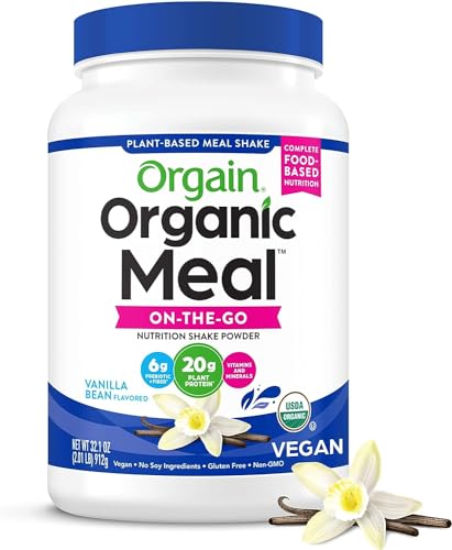 Orgain Organic Vegan Meal Replacement Protein Powder, Vanilla Bean - 20g Plant Based OrgainUS supplements