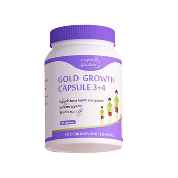Organic Garden Natural Height Support Supplement for Teens & Young Adults - Bone Health & Growth Aid with L-Lysine, Red Algae Calcium, 19 Nutrients - 90 Capsules Organic GardenAu supplements