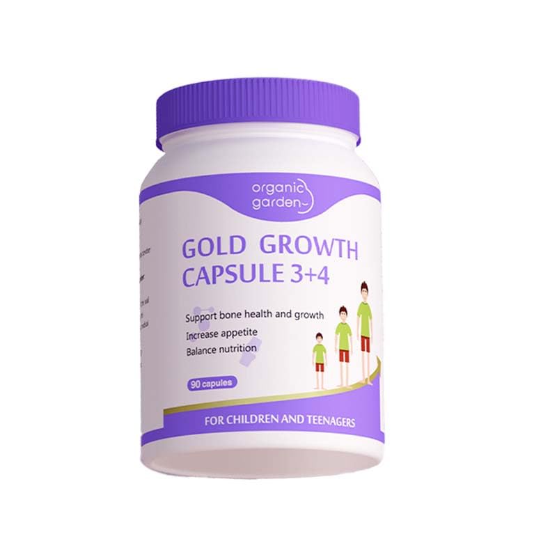 Organic Garden Natural Height Support Supplement for Teens & Young Adults - Bone Health & Growth Aid with L-Lysine, Red Algae Calcium, 19 Nutrients - 90 Capsules Organic GardenAu supplements