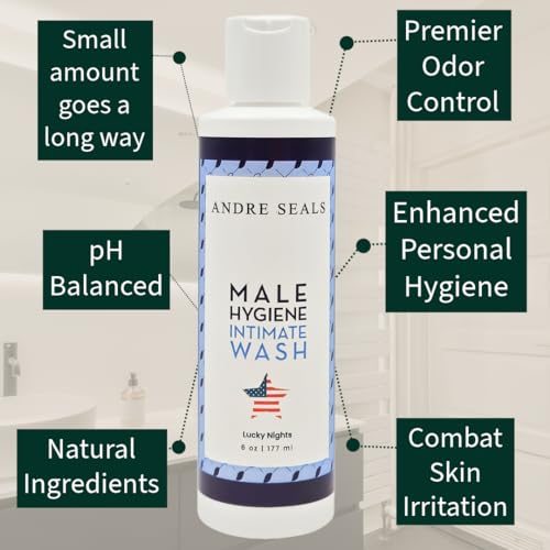 Andre Seals Intimate Wash for Men, Lucky Nights Scent – Refreshing Genital Care & Odor Control Andre SealsAu supplements