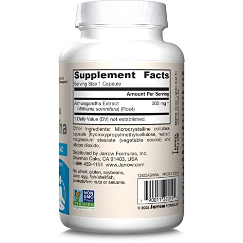 Jarrow Formulas Ashwagandha Capsules, 300 mg Supplement Supports Normalized Resistance to Mental and Physical Stress, 120 Veggie Capsules, 60 Day Supply Jarrow FormulasAu supplements