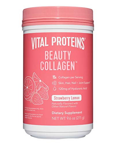 Vital Proteins Beauty Collagen (Strawberry Lemon, Canister) - 120mg of Hyaluronic Acid Vital ProteinsUS supplements