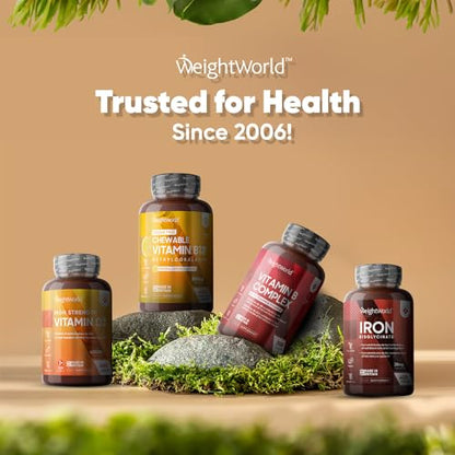 Vitamin B12 Tablets High Strength – 1000mcg Vegan B12 Supplement – 450 Pure Methylcob WeightWorldUS supplements