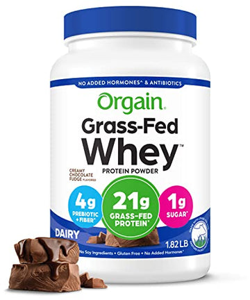 Orgain Whey Protein Powder, Creamy Chocolate Fudge - 21g Grass Fed Dairy Protein OrgainUS supplements