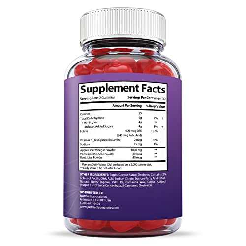 Justified Laboratories Royal Keto ACV Gummies 1000MG with Pomegranate Juice Beet Root Justified LaboratoriesUS supplements