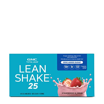 GNC Total Lean Lean Shake 25 - Strawberries and Cream - 12 Bottles GNCUS supplements
