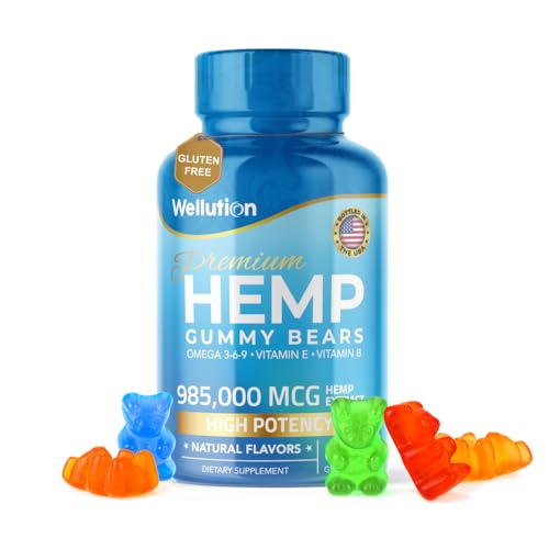 Wellution Hemp Gummies 985,000 High Potency - Fruity Gummy Bear with Hemp Oil WellutionAu supplements