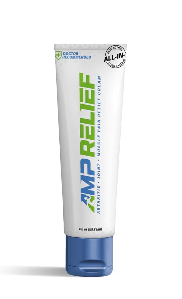 AMP RELIEF Cream - 4oz - All Natural Topical Pain Cream with Arnica, Boswellia, Eucalyptus and Menthol AMP RELIEFAu supplements