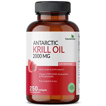 Futurebiotics Antarctic Krill Oil 2000mg with Astaxanthin, Omega-3s EPA, DHA and Phospho FuturebioticsUS supplements