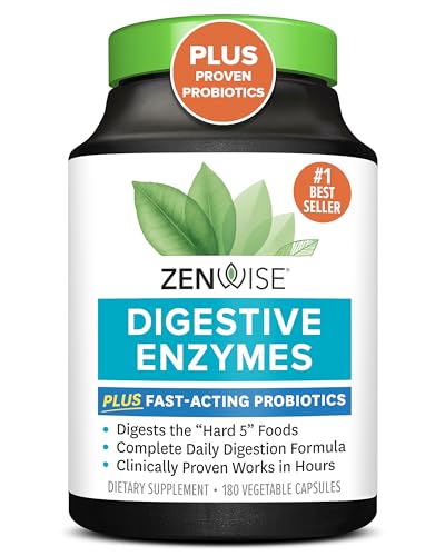 Zenwise Digestive Enzymes - Probiotic Multi Enzyme with Probiotics 180 Ct Zenwise HealthAu supplements