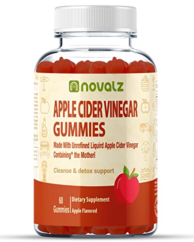 NOVALZ Apple Cider Vinegar Gummies for Weight Control, Detox, & Cleanse, 500mcg ACV NOVALZUS supplements