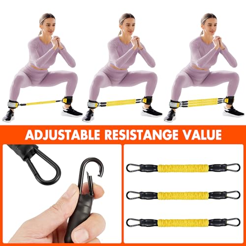 Ankle Resistance Bands with Cuffs, Ankle Bands for Working Out, Glutes Workout Equipment WOQQWAu supplements