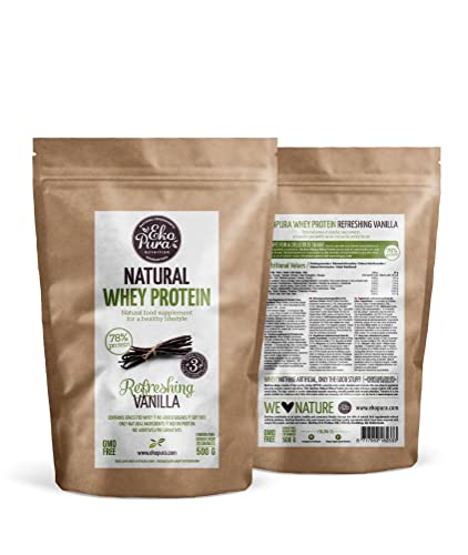 Ekopura Natural Whey Protein - Vanilla - 500g | 78% Protein | 100% Natural Grass Fed Whey EkopuraAu supplements