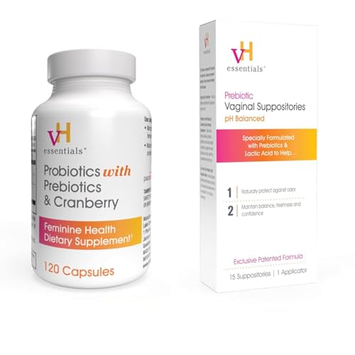 vH essentials Probiotics with Prebiotics and Cranberry Feminine Health Supplement - 120 Capsules vH essentialsAu supplements
