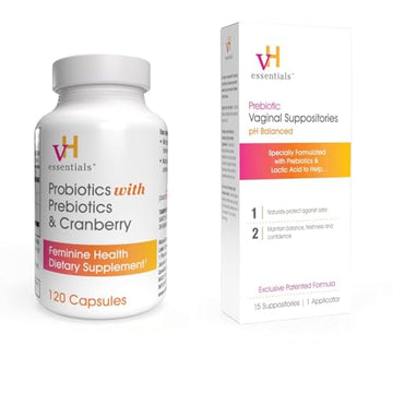 vH essentials Probiotics with Prebiotics and Cranberry Feminine Health Supplement - 120 Capsules vH essentialsAu supplements