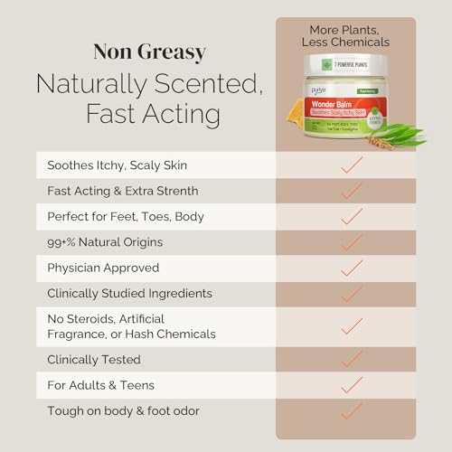 Tea Tree Oil Balm , Extra Strength, Pair Well with Jock Itch Cream, Spray, Athletes Foot PuriyaUS supplements