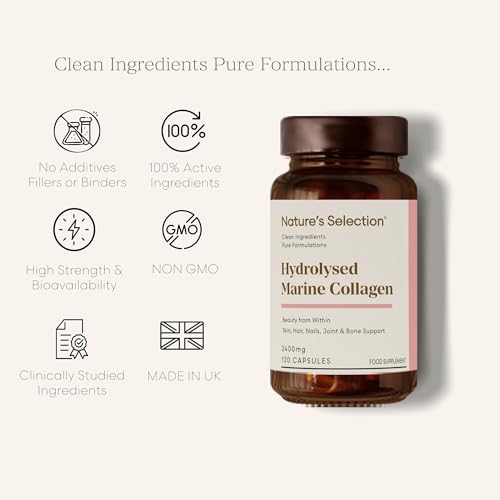Pure Hydrolysed Marine Collagen Capsules 2400mg - Collagen Tablets High Strength Collagen Nature's SelectionAu supplements