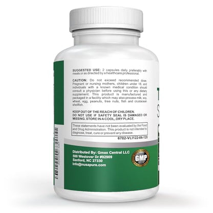 NusaPure Premium Thyroid Support Supplement (Non-GMO) 120 caps for with Ashwaganda NusaPureUS supplements