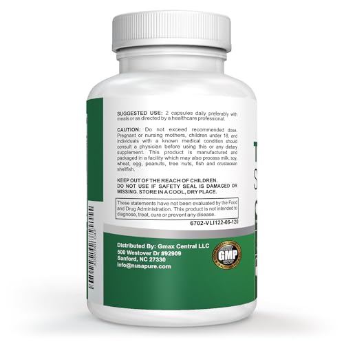 NusaPure Premium Thyroid Support Supplement (Non-GMO) 120 caps for with Ashwaganda NusaPureAu supplements