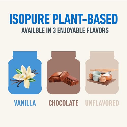 Isopure Vanilla Vegan Protein Powder, with Monk Fruit Sweetener & Amino Acids, Post Work IsopureUS supplements