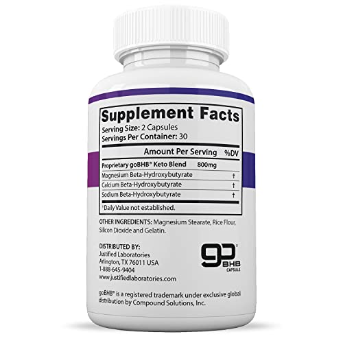 (3 Pack) F1 Keto Pills 800MG Includes goBHB Exogenous Ketones Advanced Ketosis Justified LaboratoriesUS supplements