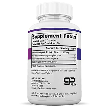 (3 Pack) F1 Keto Pills 800MG Includes goBHB Exogenous Ketones Advanced Ketosis Justified LaboratoriesUS supplements