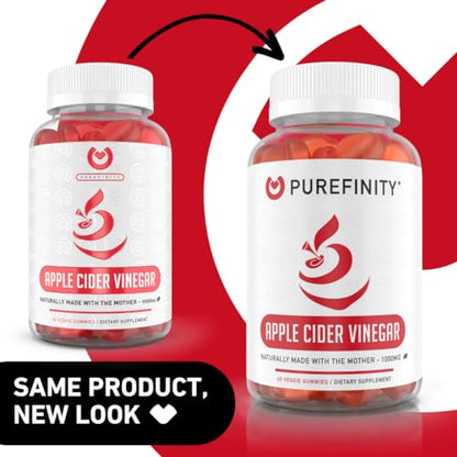 PUREFINITY Apple Cider Vinegar Gummies – Raw, Natural, Unfiltered ACV from The Mother PUREFINITYUS supplements