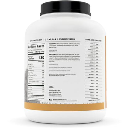 Levels Grass Fed 100% Whey Protein, No Hormones, Vanilla Cinnamon, 5LB Levels NutritionUS supplements