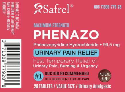 Safrel Urinary Pain Relief | UTI Relief | Fast Acting | Bladder Discomfort & Pain Relief | Phenazopyridine Hydrochloride 99.5mg (28 Count) SafrelAu supplements