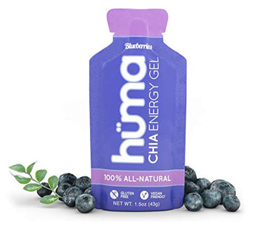 Huma Chia Energy Gel, Blueberries, 12 Gels - Premier Sports Nutrition HÜMA CHIA ENERGY GELAu supplements