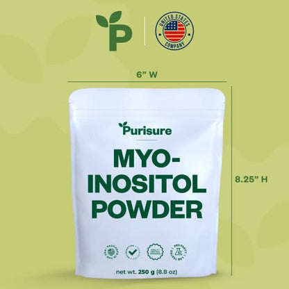 Purisure Myo-Inositol Powder, 250g, Fertility, Hormonal Balance and Ovarian Support PurisureUS supplements