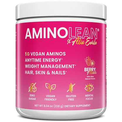 RSP NUTRITION AminoLean Pre Workout x Alix Earle Berry Alixir, Clean Energy with No Jitters RSP NUTRITIONUS supplements