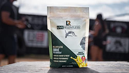 Live Relentless by Tim Kennedy, Drive Pre-Workout, Merica's Strawlemon, 30 Servings Live RelentlessUS supplements