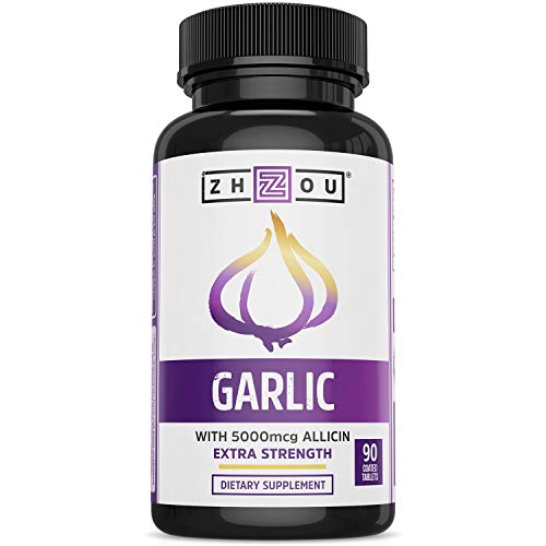 Zhou Nutrition Garlic Supplement With Allicin, Extra Strength 5000mcg Allicin Per Serving Zhou NutritionUS supplements