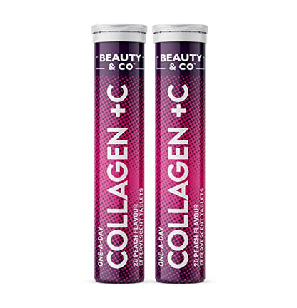 Collagen Effervescent - Marine Collagen & Vitamin C (2 Tubes) Beauty & CoUS supplements