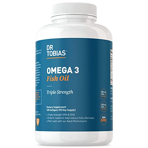 Dr. Tobias Omega-3 Fish Oil, Triple Strength, Supports Brain & Heart Health, 2000 mg Dr. TobiasUS supplements