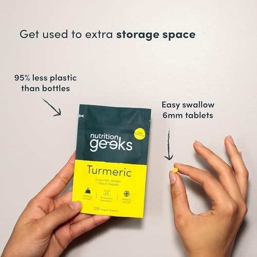 Nutrition Geeks Turmeric Tablets 2000 mg with Black Pepper & Ginger, High Strength Nutrition GeeksUS supplements
