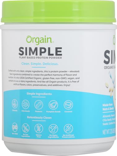 Orgain Organic Simple Vegan Protein Powder, Vanilla - 20g Plant Based Protein OrgainUS supplements