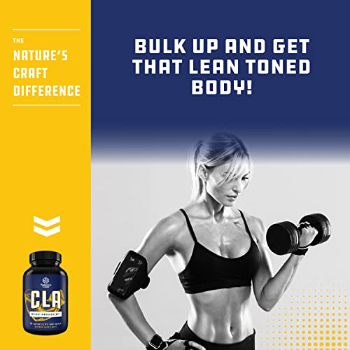 CLA Diet Weight Loss Pills - Women and Men - Pure Conjugated Linoleic Acid - Safflower Natures CraftUS supplements