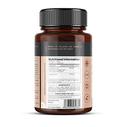 UltraColl Collagen & Hyaluronic Acid 1500mg x 180 Tablets - 6 Months Supply PureclinicaUS supplements