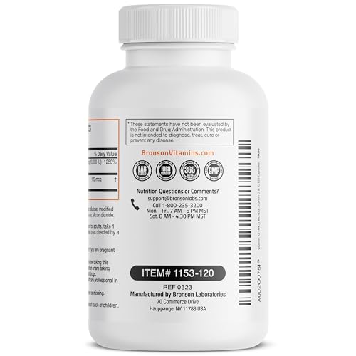 Bronson Vitamin K2 (MK7) with D3 Extra Strength Supplement Bone and Heart Health Non BronsonUS supplements