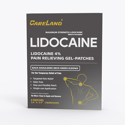 CARELAND Lidocaine Gel Patch, 18 Count Maximum Strength Pain Patches for Muscle Relief in Neck Knee Back and Shoulders Unscented Numbing Patch for Soothing Nerves, Joints CARELANDAu supplements
