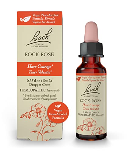 Bach Original Flower Remedies, Rock Rose for Courage (Non-Alcohol Formula), Natural Homeopathic BachAu supplements