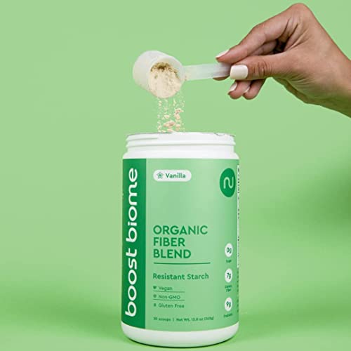Boost Biome Fiber Supplement Organic Super Greens Powder – Supports Bloating Relief Boost BiomeAu supplements