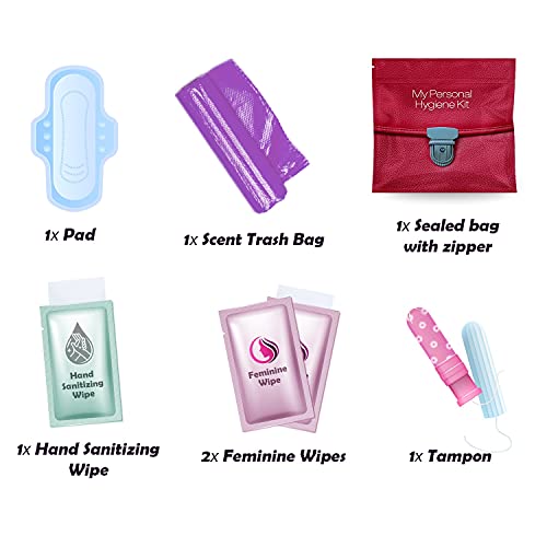 3 x Menstrual All-in-One Kits - Assorted Colors | Convenience on The Go | Single Period Kit Packs pH AdvantageAu supplements