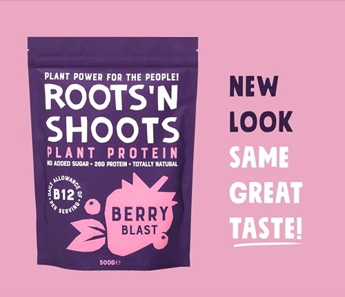 Roots 'n Shoots Vegan Protein, Shake, Berry Flavour, with Added B12, 26g Protein ROOTS 'N SHOOTSAu supplements