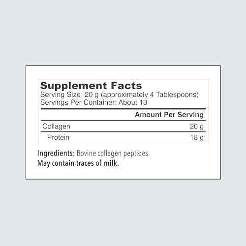 Vital Proteins Collagen Peptides Powder Supplement (Type I, III), Unflavored Hydrolyzed Collagen-Hair VITAL PROTEINSAu supplements
