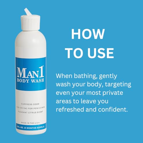 Man1 Body Wash, Anti-Odor Intimate Penile Cleanser For Down There Care, Hydrates Man1 Man OilUS supplements