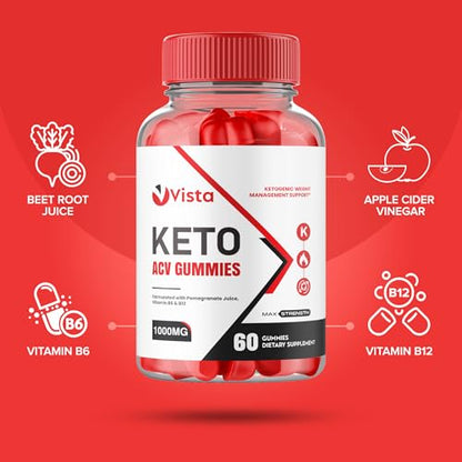 (2 Pack) Vista Keto Acv Gummies - Official Formula, Vegan - Vista Keto + Acv Gummies HealthlyUS supplements