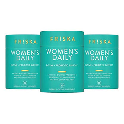 FRISKA Women’s Daily Digestive Enzyme and Probiotics Supplement, Advanced FR!SKAUS supplements